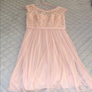 Women’s David’s bridal pink lace dress